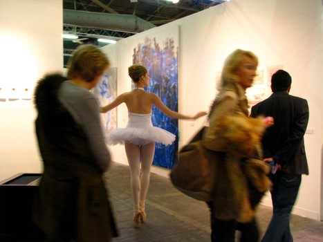 The 'Black Swan' effect: Mendes Wood Gallery from Sao Paulo came equipped with a ballerina.